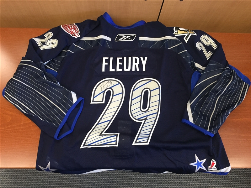 Marc-Andre Fleury - Signed & Game Used Team Lidstrom (Pittsburgh Penguins) 2011 NHL All-Star Game Jersey (January 30th, 2011)